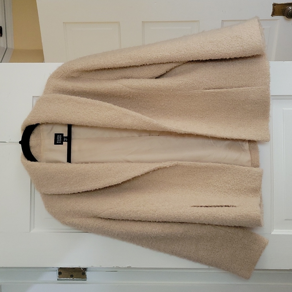 Eileen Fisher Cream Teddy Jacket